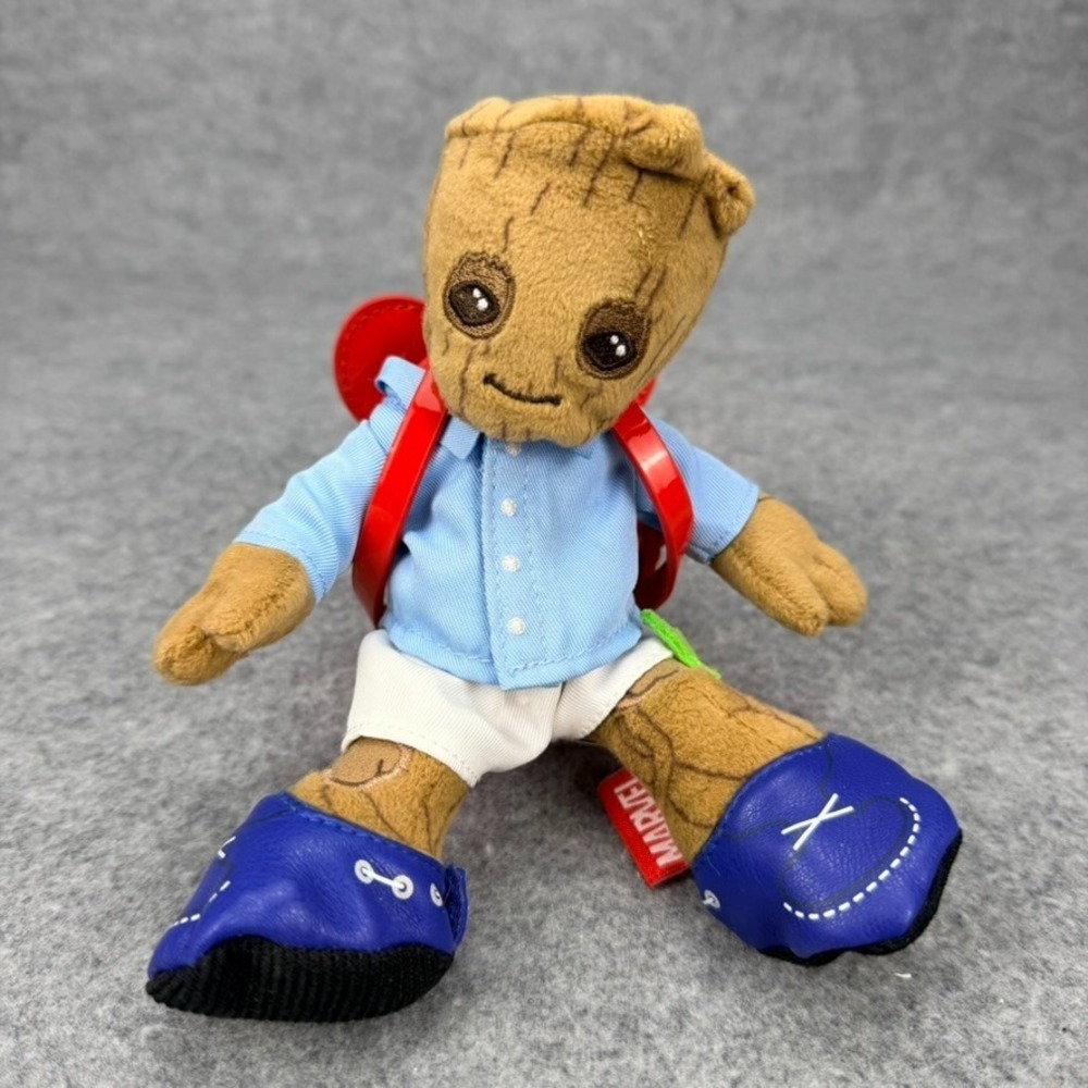 Disney Marvel Baby Groot Plush Doll Mickey Mouse Red Backpack Guardians Galaxy